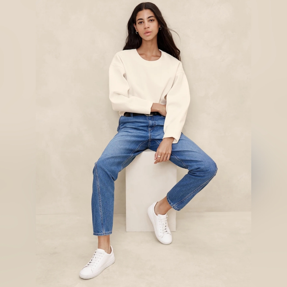 NWT - Banana Republic Off White Cocoon Sweatshirt - Size XL